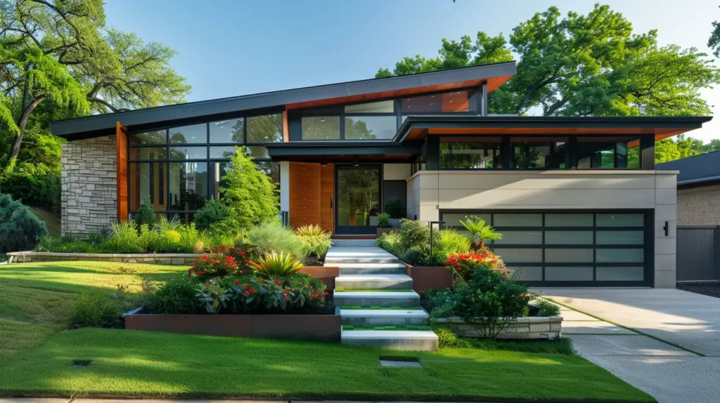 Split-Level Home Exterior Landscaping